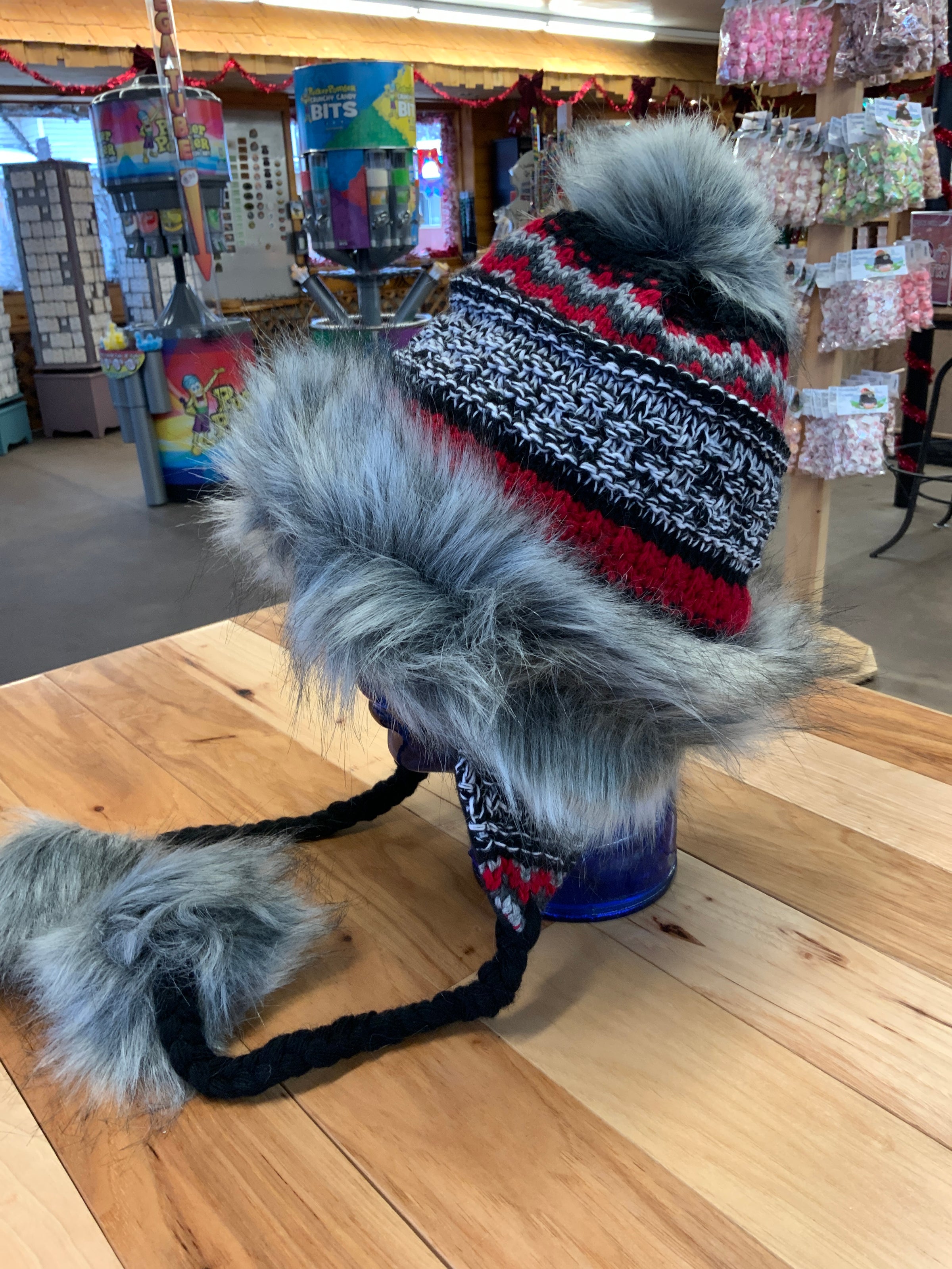 Village House Fur Winter Hat | Wampum Shop display picture 3