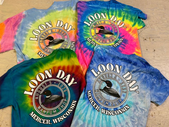 2026 Adult Loon Day Tie-Dye Shirts | Wampum Shop